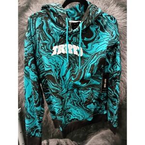Navy Yard Blue Trippy Men's Small Hoodie
